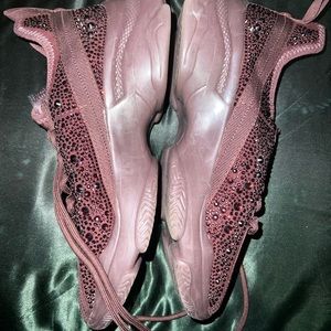 Burgundy Steve Madden sneakers.